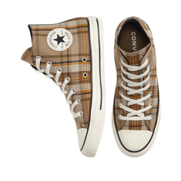 New Converse Chuck Taylor All Star Hi Plaid Sneakers - Picture 5 of 5